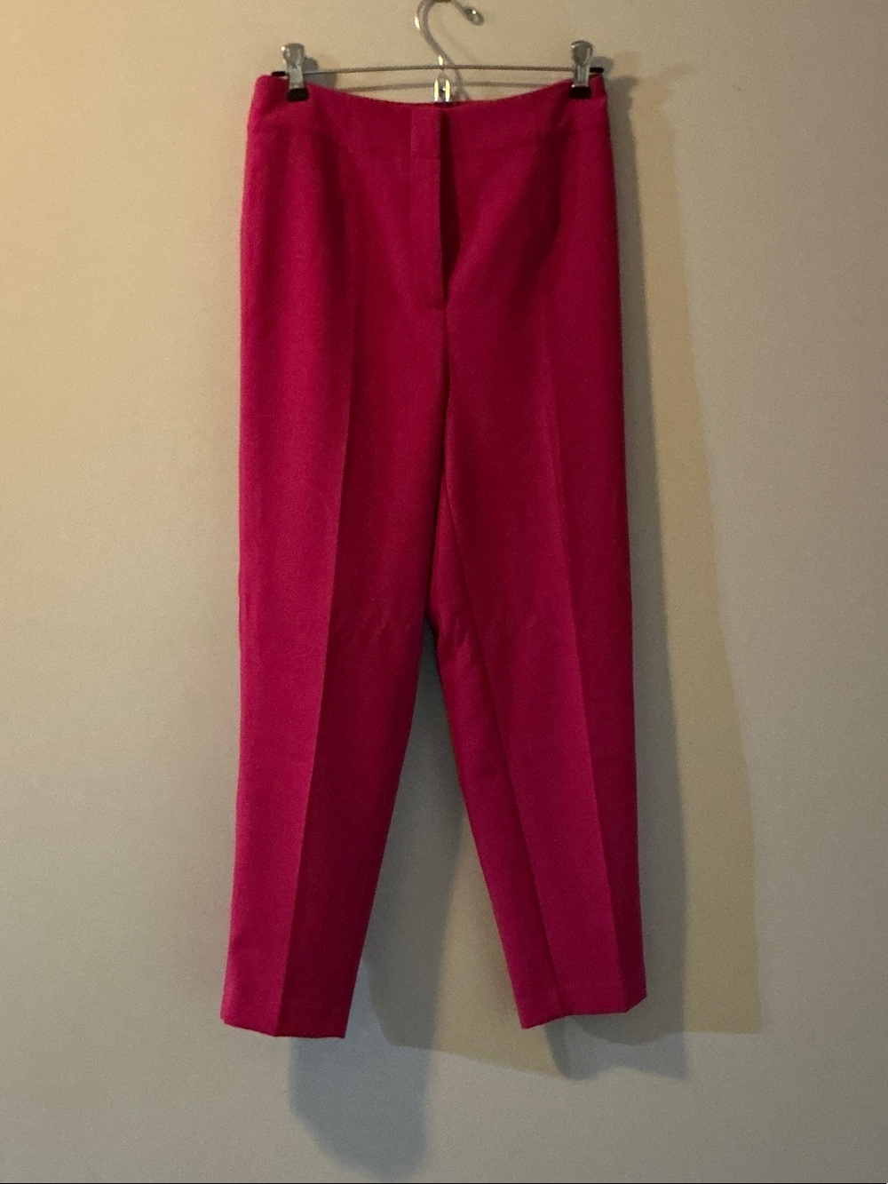 Ann Taylor Straight-Leg Pants in Deep Wine